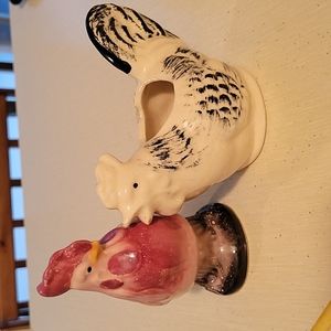 Vintage ceramic roosters